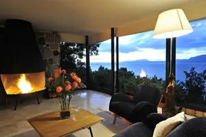 Sweet des Hotel Antumalal Pucon in Chile mit traumhaften Blick