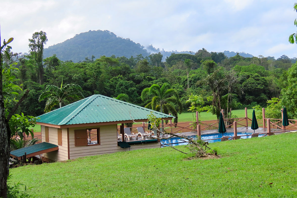 Ein Lodge mit Pool